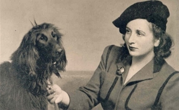 Juliette de Bairacli with her dog