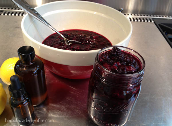 homemade jam with herbs