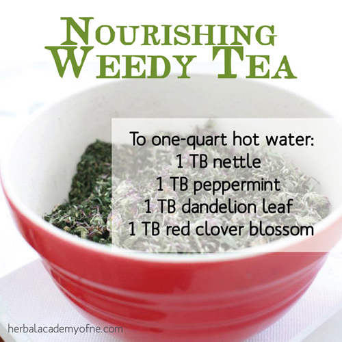 nourishing weedy tea