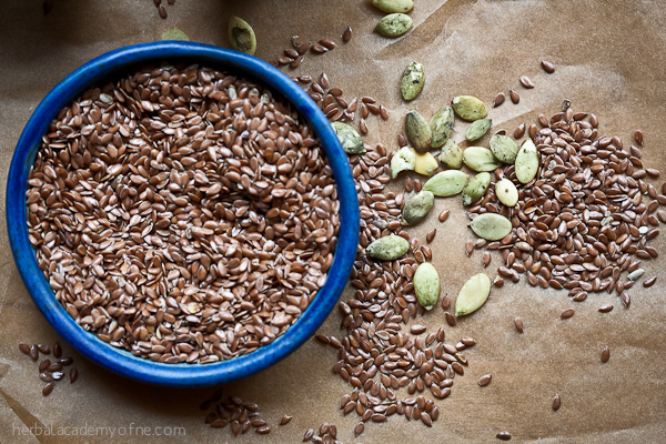 Seed Cycling For Hormonal Balance - pumpkin and flax seeds