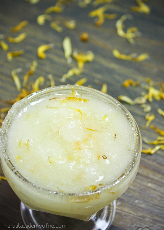 Make a calendula sugar scrub at home