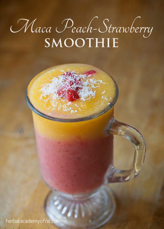 Maca Peach-Strawberry Smoothie Recipe