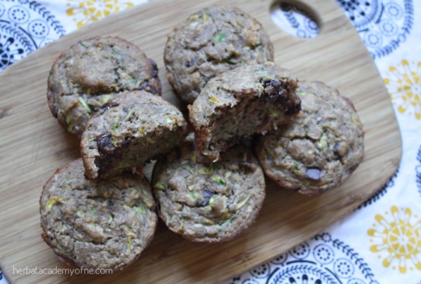 Zucchini Summer Squash Chocolate Chip Muffins Recipe