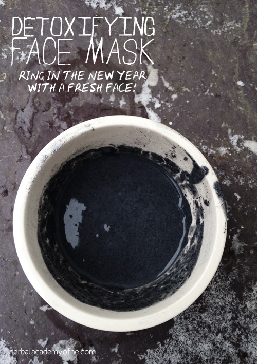 Detoxifying Face Mask: Ring in the New Year with a Fresh Face! | Herbal Academy | Made with charcoal and bentonite clay, the secret to the detoxifying face mask is to lightly spray your face with a toner keeping your skin hydrated.