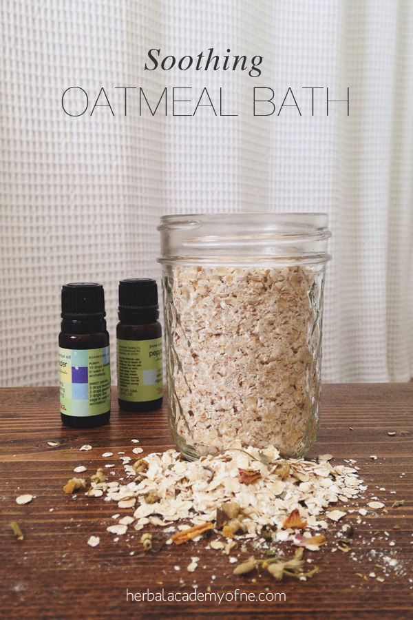 Soothing Oatmeal Bath recipe from the Herbal Academy blog
