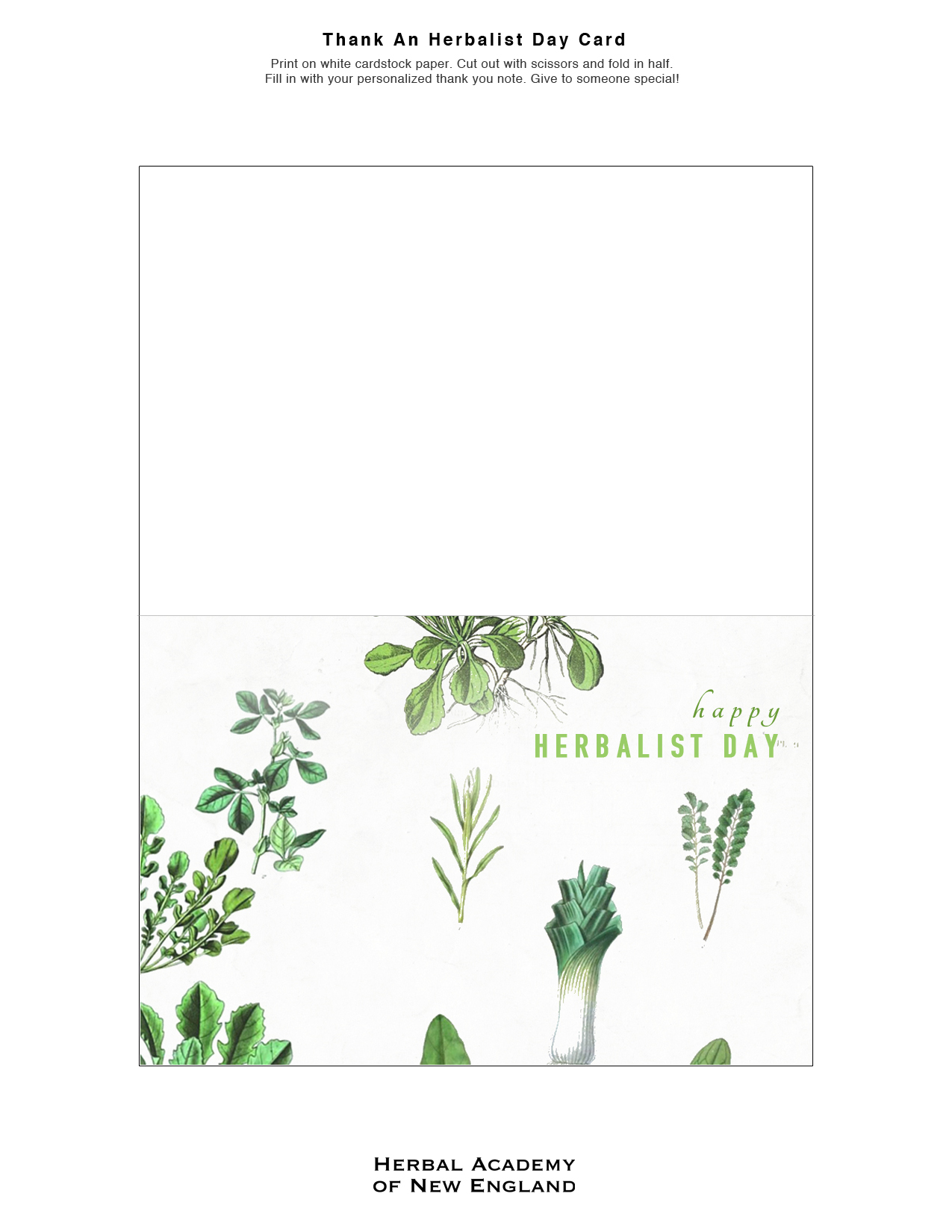 Thank An Herbalist Day | Herbal Academy | Thank an Herbalist Day on April 17th gives us the perfect opportunity to share with the people who have helped shaped us! Print these cards or give a gift!