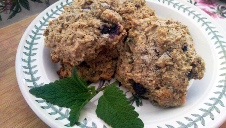 Lemon Balm Lavender Scone Recipe: made with fresh herbs, whole grains and berries