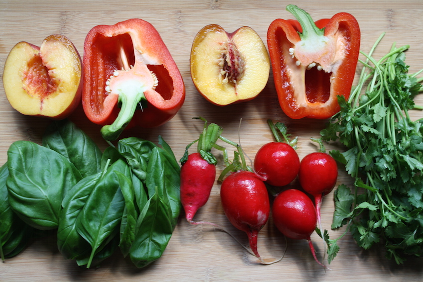 Arugula, Peach, Radish & Corn Salad - Herbal Academy