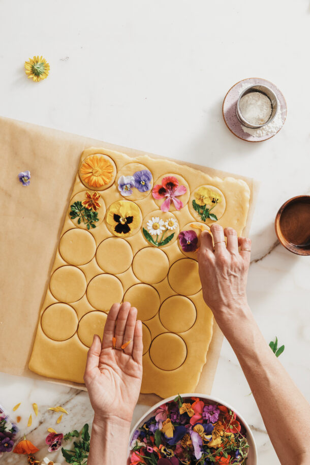 Edible Flower Pressed Shortbread Cookies Herbal Academy