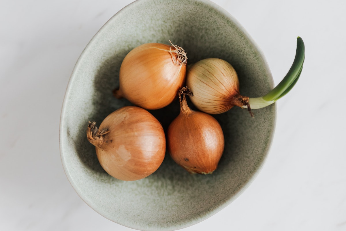 onions in a bowl