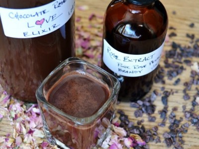 Herbs for Valentine's Day - rose and chocolate