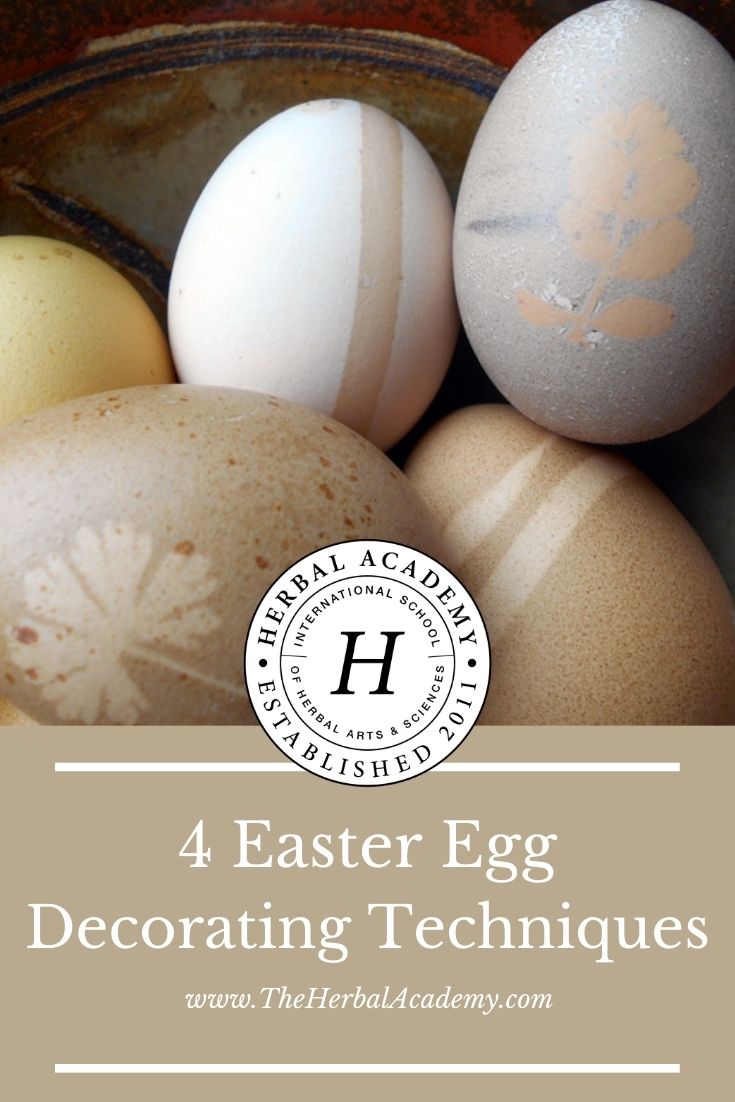 4 Easter Egg Decorating Techniques | Herbal Academy | From flower pressing to coloring with homemade dyes, these kid-friendly egg decorating techniques will bring your decor to the next level.