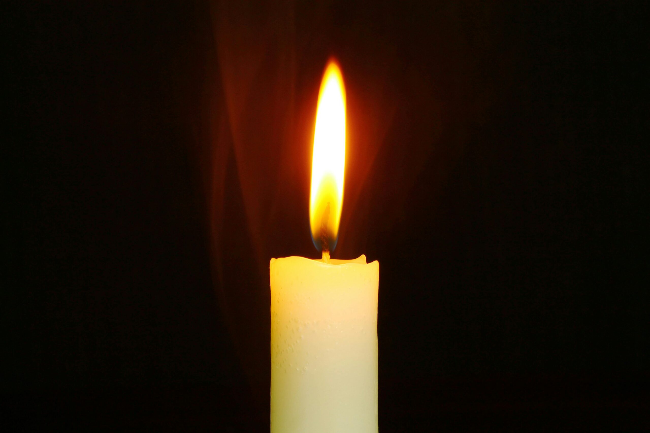 closeup of a burning candle