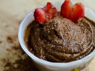 Healthy Chocolate Pudding for Valentine's Day | Herbal Academy | A raw vegan chocolate pudding for V-Day (or any day!) made with avocados and bananas. This rich, healthy chocolate pudding doesn't compromise taste either!