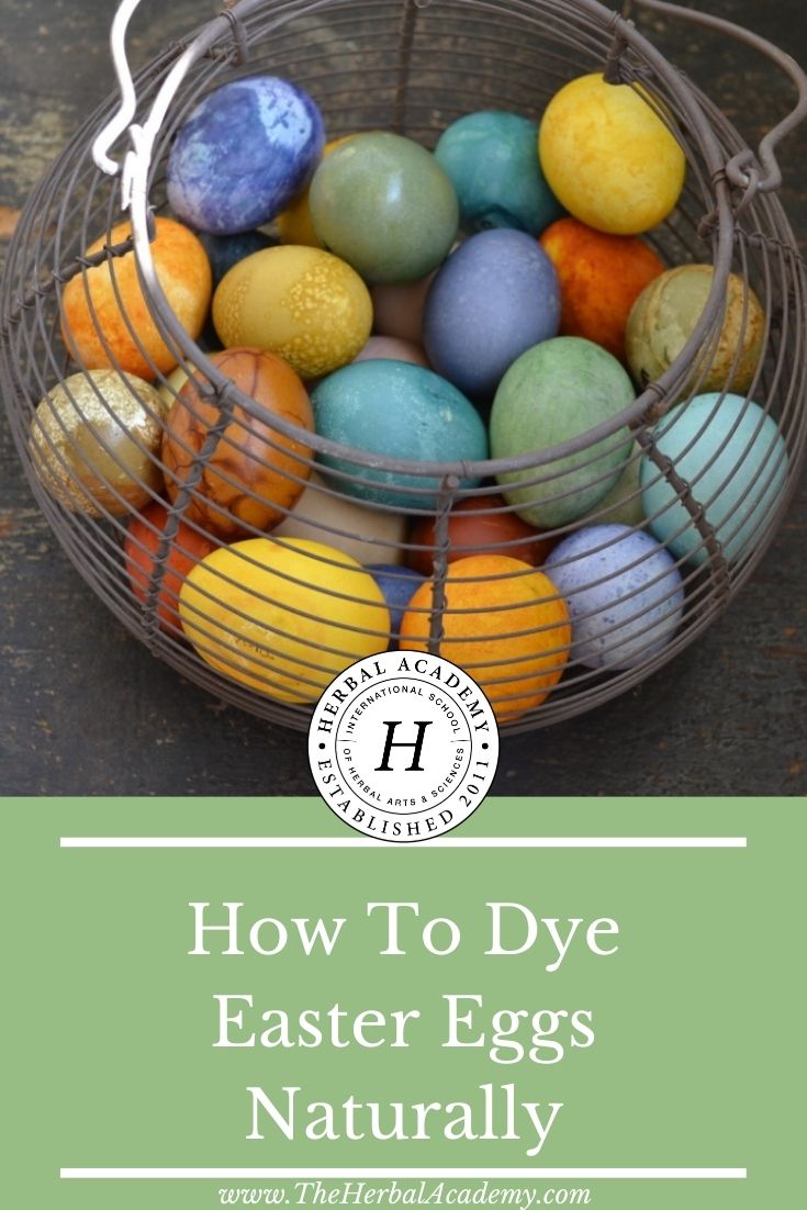 How To Dye Easter Eggs Naturally | Herbal Academy | Chemical dyes are not the only option when decorating Easter eggs. Here's how to use herbs and common food to dye Easter eggs naturally!