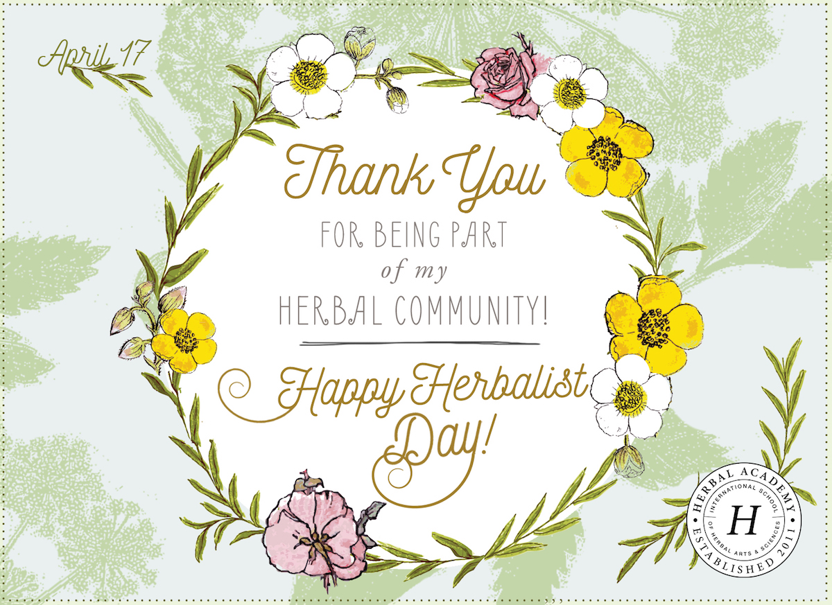 FREE Happy Thank an Herbalist Day card by Herbal Academy - Community