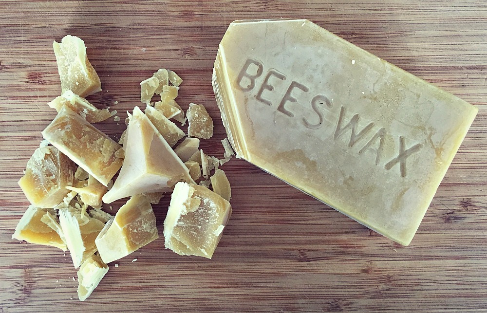 a block of beeswax 