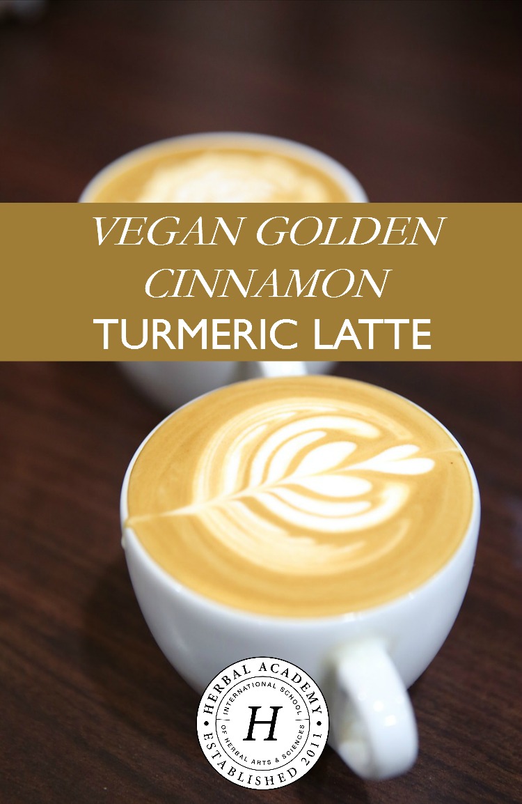 latteVegan Golden Cinnamon Turmeric Latte | Herbal Academy | Looking for a way to spice up your morning routine? Check out this vegan golden cinnamon turmeric latte recipe that will do just that!
