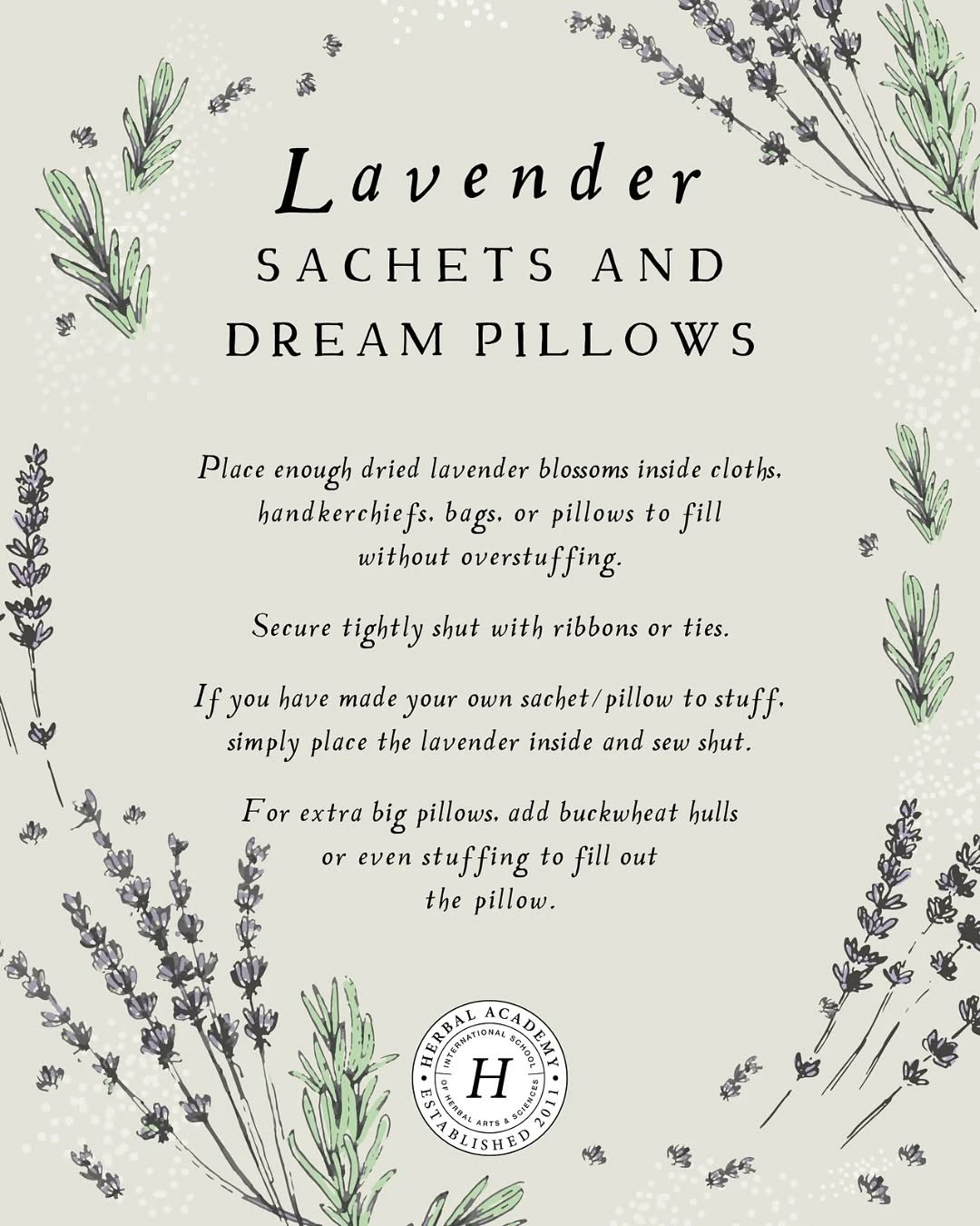Lavender Sachets and Dream Pillows by Herbal Academy