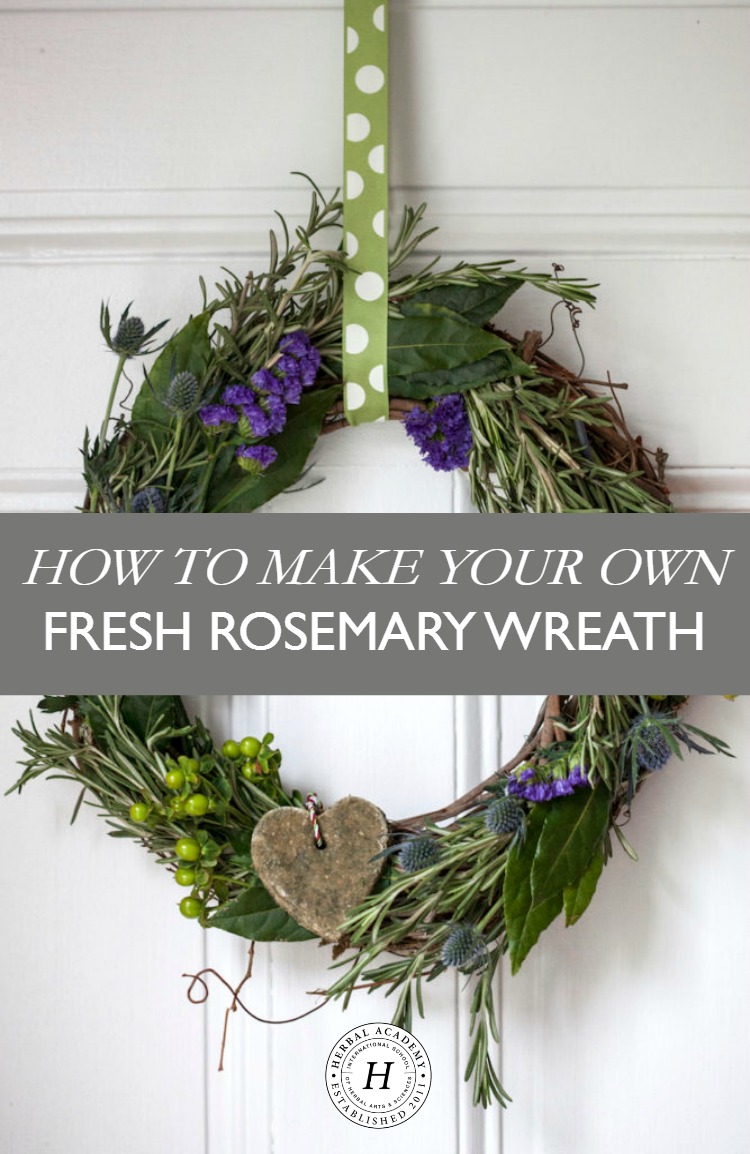 How to Make Your Own Fresh Rosemary Wreath | The Herbal Academy | Learn to make your own DIY fresh rosemary wreath for the holidays!