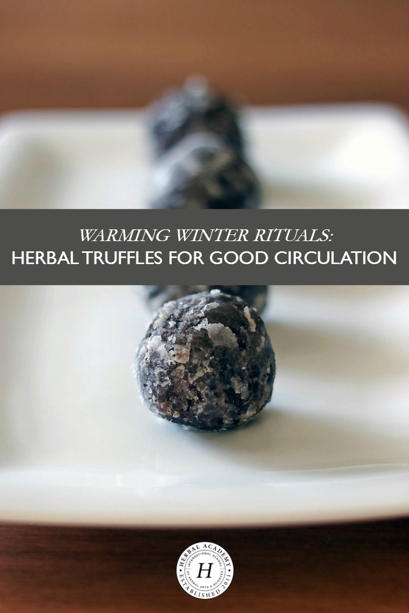 Warming Winter Rituals: Herbal Truffles for Good Circulation | Herbal Academy | Looking for ways to integrate more herbs into your diet? Try these delicious warming herbal truffles that are good for circulation!