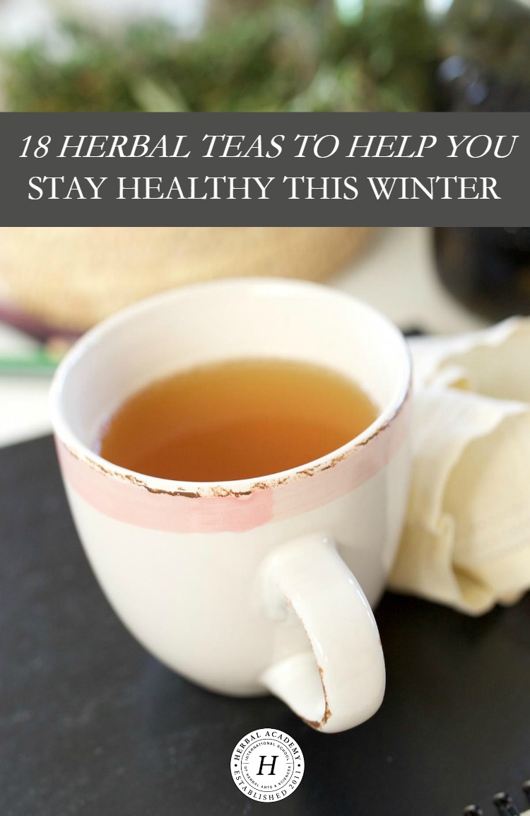18 Herbal Teas To Help You Stay Healthy This Winter | Herbal Academy | It can be a challenge to keep our bodies healthy in the winter season. Here are 18 herbal teas to help you stay healthy and strong!