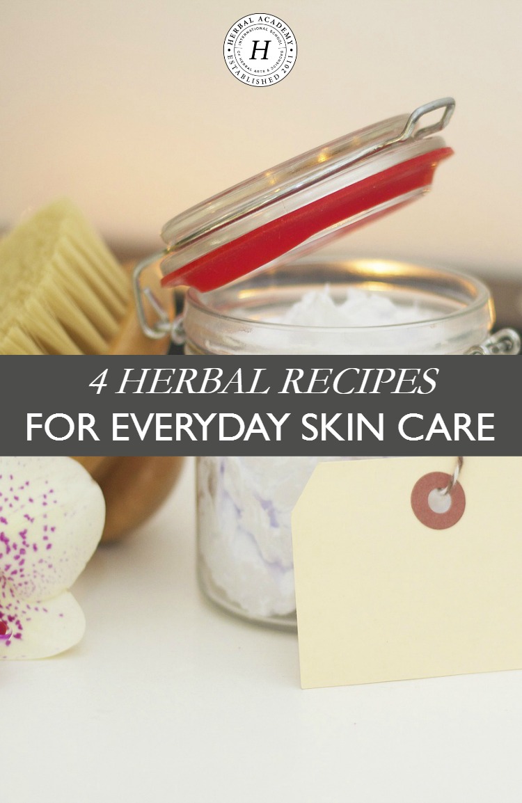 4 Herbal Recipes For Everyday Skin Care | Herbal Academy | Check out these four affordable, non-toxic, and easy herbal recipes for everyday skin care that you can incorporate into your daily and weekly routines!