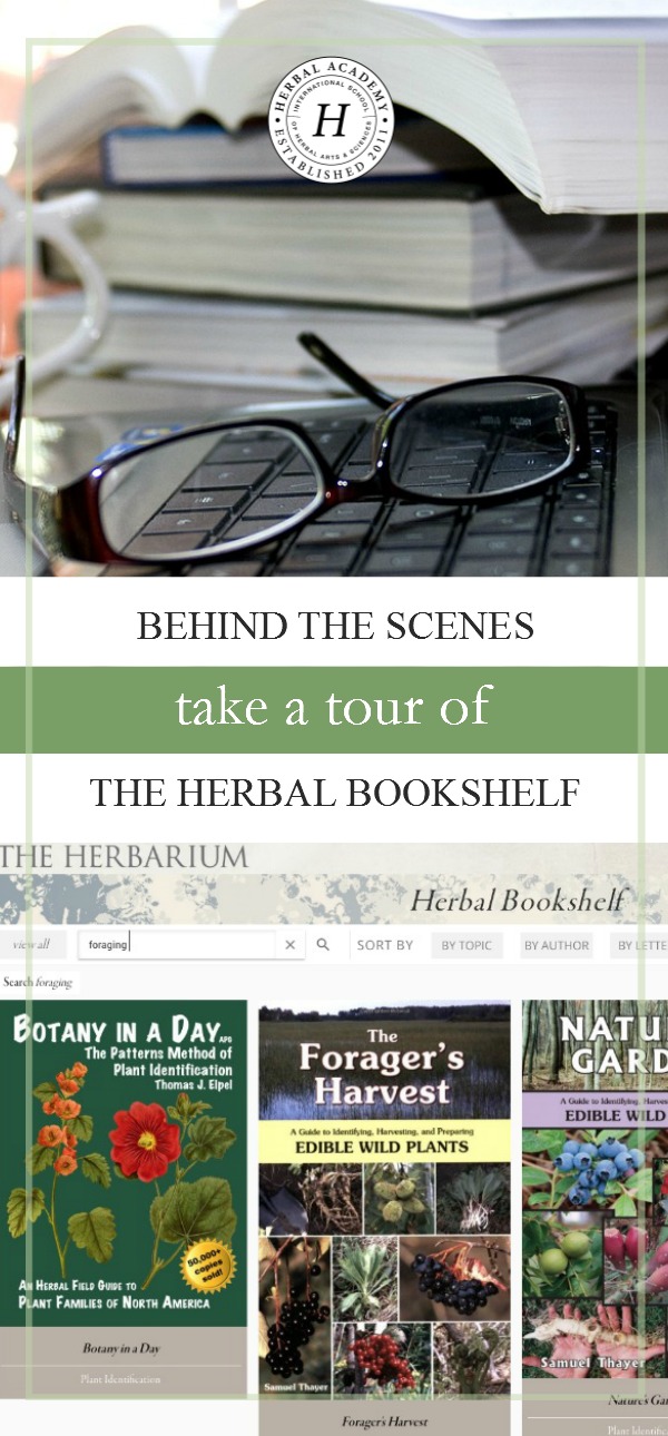 Behind The Scenes: Take A Tour of The The Herbal Academy’s Newest Feature… The Herbal Bookshelf! | Herbal Academy | Come take a quick look around at the Herbal Academy's newest feature - The Herbal Bookshelf where we're sharing our favorite herbal books with you!