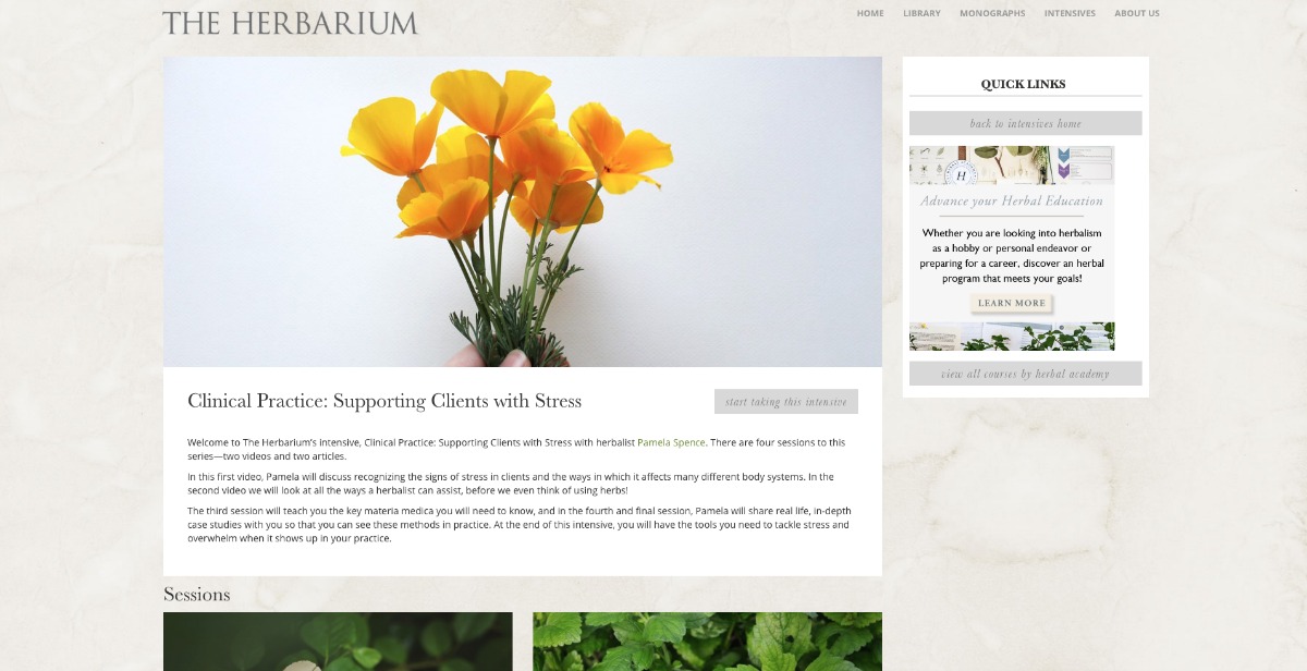 What Every Clinical Herbalist Should Know About Supporting Clients With Stress | Herbal Academy | Come take a sneak peek into our new Herbarium feature... our very first herbal intensive for clinical herbalists on supporting their clients with stress!