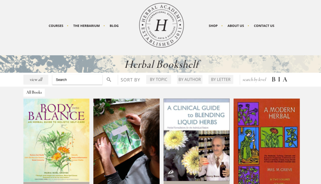 The Herbal Bookshelf by the Herbal Academy