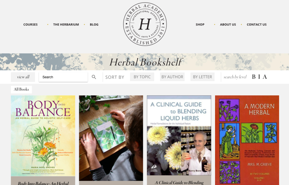 The Herbal Bookshelf by the Herbal Academy