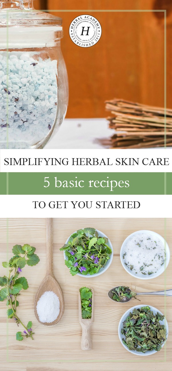 Simplifying Herbal Skin Care: 5 Basic Recipes To Get You Started | Herbal Academy | Looking for easy homemade herbal skin care recipes? Here's 5 DIY skin care recipes that are both simple and basic to get you started! 