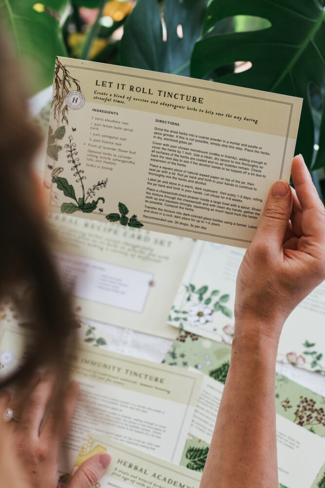 Herbal Recipe Cards Set of 25 Herbal Academy