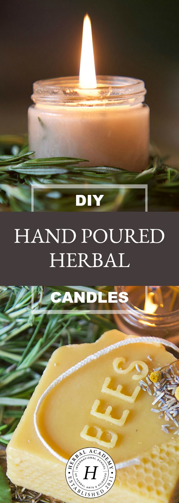 DIY Hand Poured Herbal Candles | Herbal Academy | Are you looking for a simple way to enjoy the ambiance of candlelight without all the chemicals? Try making your own hand poured herbal candles instead!