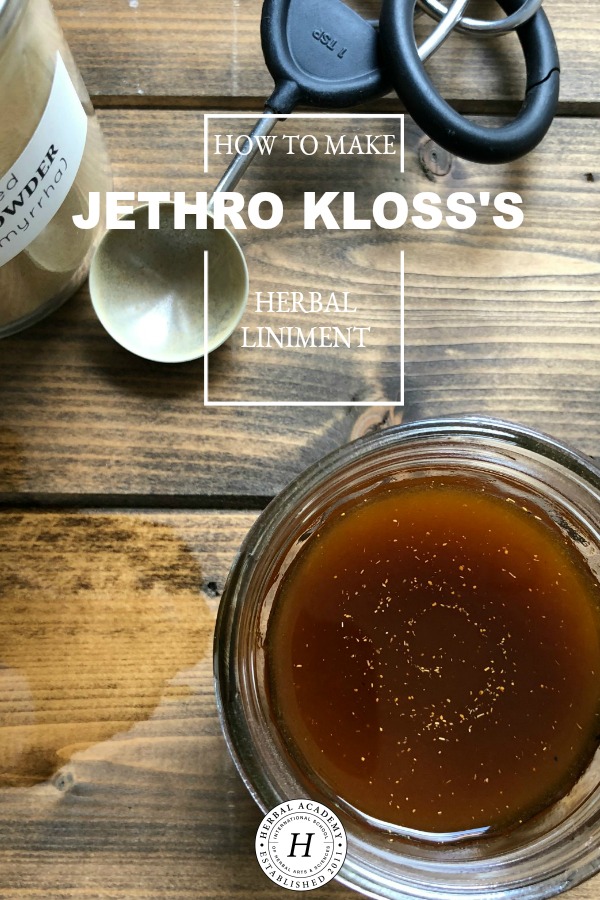 How To Make Jethro Kloss’s Herbal Liniment | Herbal Academy | Are you looking for something for pain, swelling, bruises, headaches, rheumatism, and more? Here's a great recipe for Jethro Kloss's Herbal Liniment!