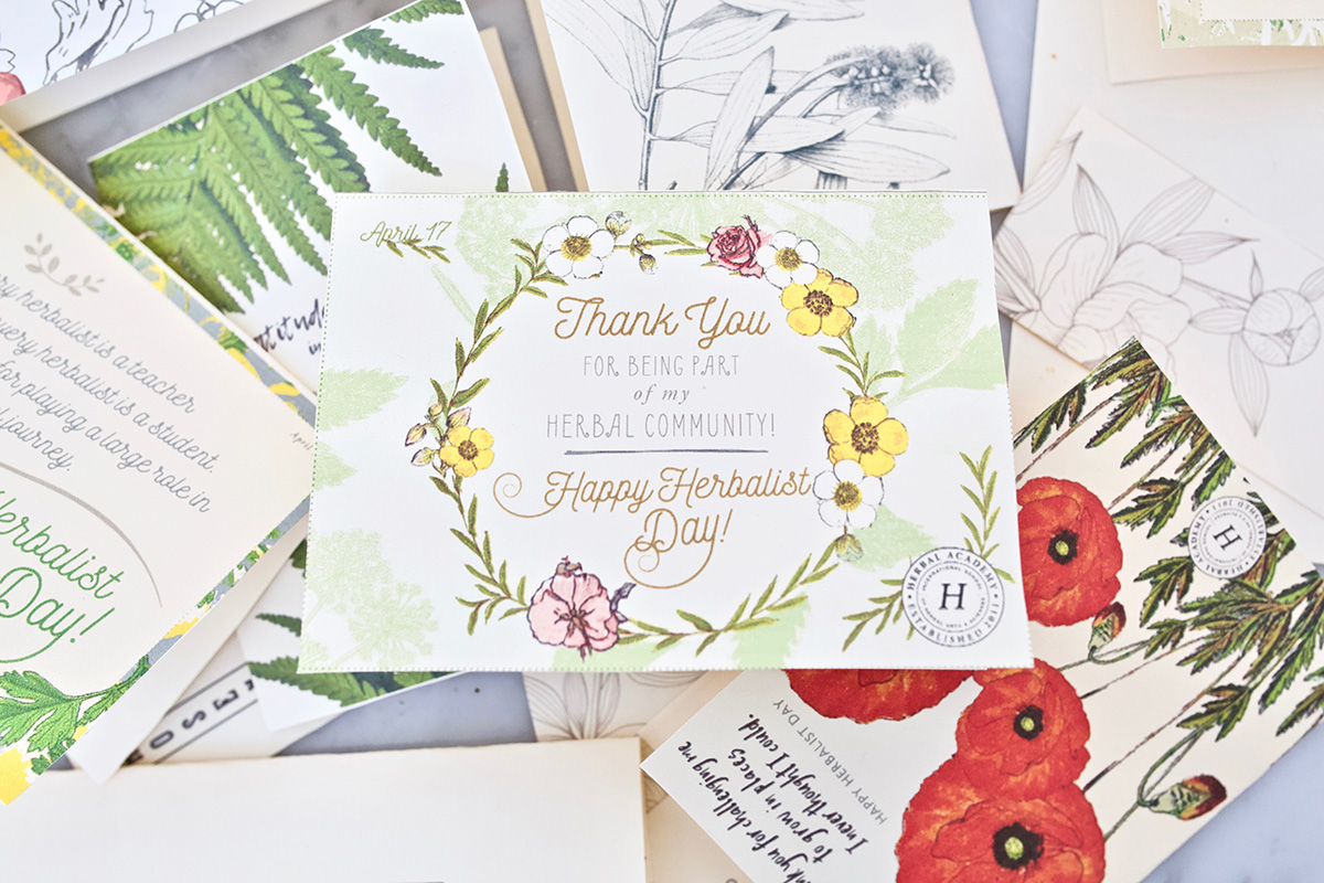 Free Botanical Thank You Card Downloads | Herbal Academy | Happy Herbalist Day! We have compiled a list of free resources to help you make this Herbalist Day (April 17th) special for the herbalists in your life!