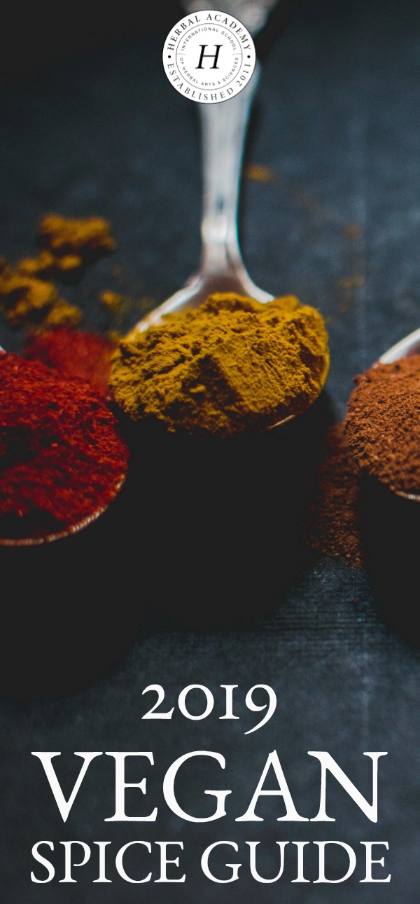 2019 Vegan Spice Guide For Vegan Cooking | Herbal Academy | Using this vegan spice guide can add depth and flavor to your vegan meals and open up a whole new world of opportunity to be creative in the kitchen.