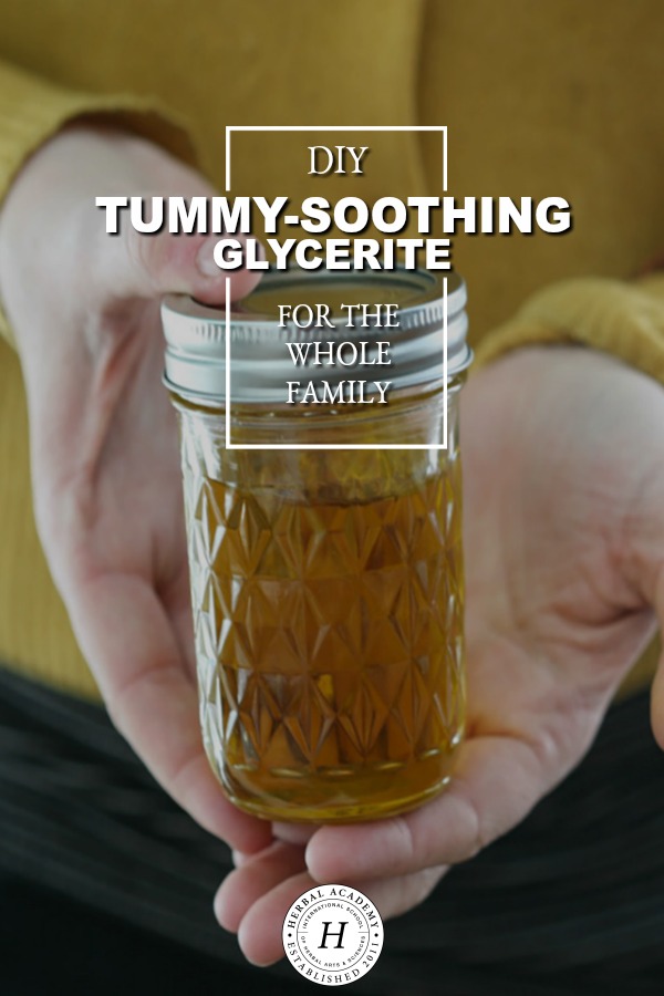 DIY Tummy-Soothing Glycerite for the Whole Family | Herbal Academy | If you find yourself suffering from stomach cramps, gas, pain, bloating, and general unease this tummy-soothing glycerite can come to your assistance!