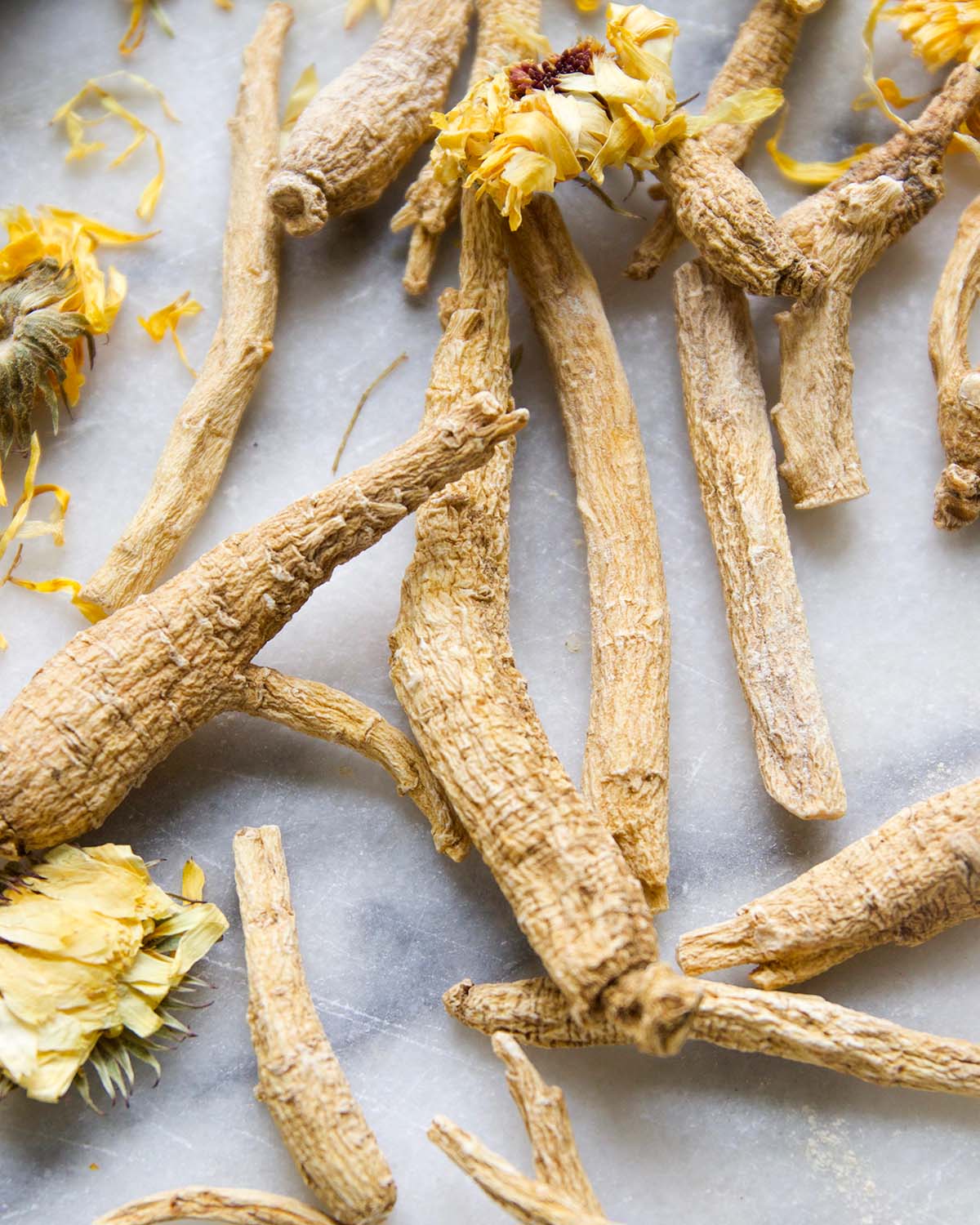 astragalus root on a table