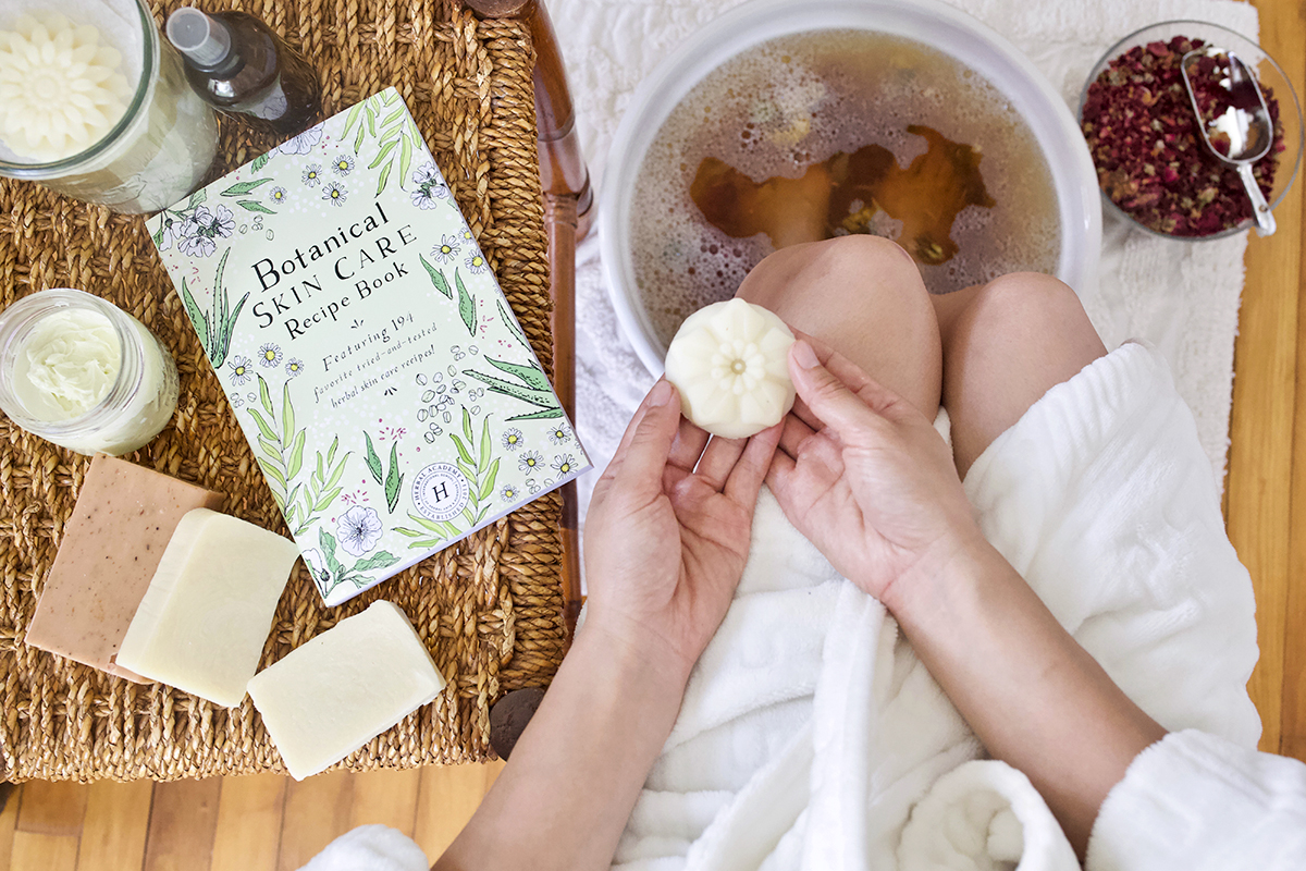 Your Favorite Botanical Skin Care Recipes—In Print! | Herbal Academy | Get 194 good-for-you-body skin care recipes featured in our new Botanical Skin Care Course in print format in our new Botanical Skin Care Recipe Book!