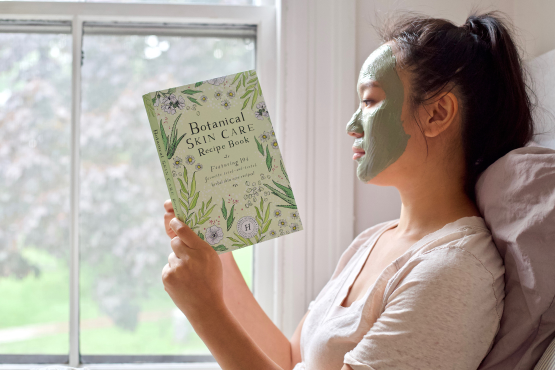 Botanical Skin Care Recipe Book cover and recipe
