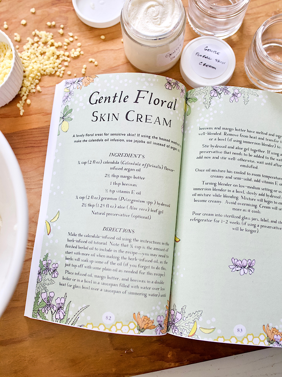 Gentle Floral Skin Cream - Botanical Skin Care Recipe Book by Herbal Academy