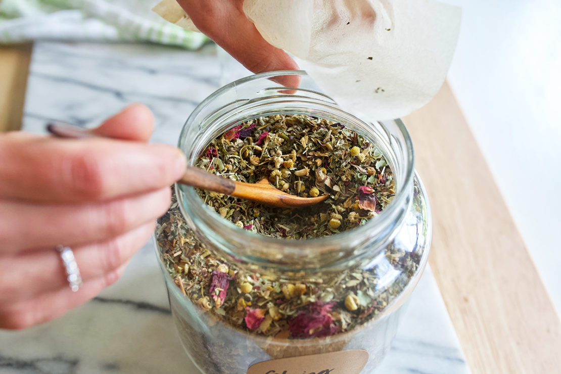 How To Make A Summer Garden Bath Tea | Herbal Academy | A summer garden bath tea is a great way to unwind. Here are our top five herbs to include plus tips for planting, growing, and harvesting these herbs too!