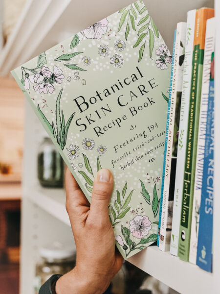 The Botanical Skin Care Recipe Book cover bookshelf
