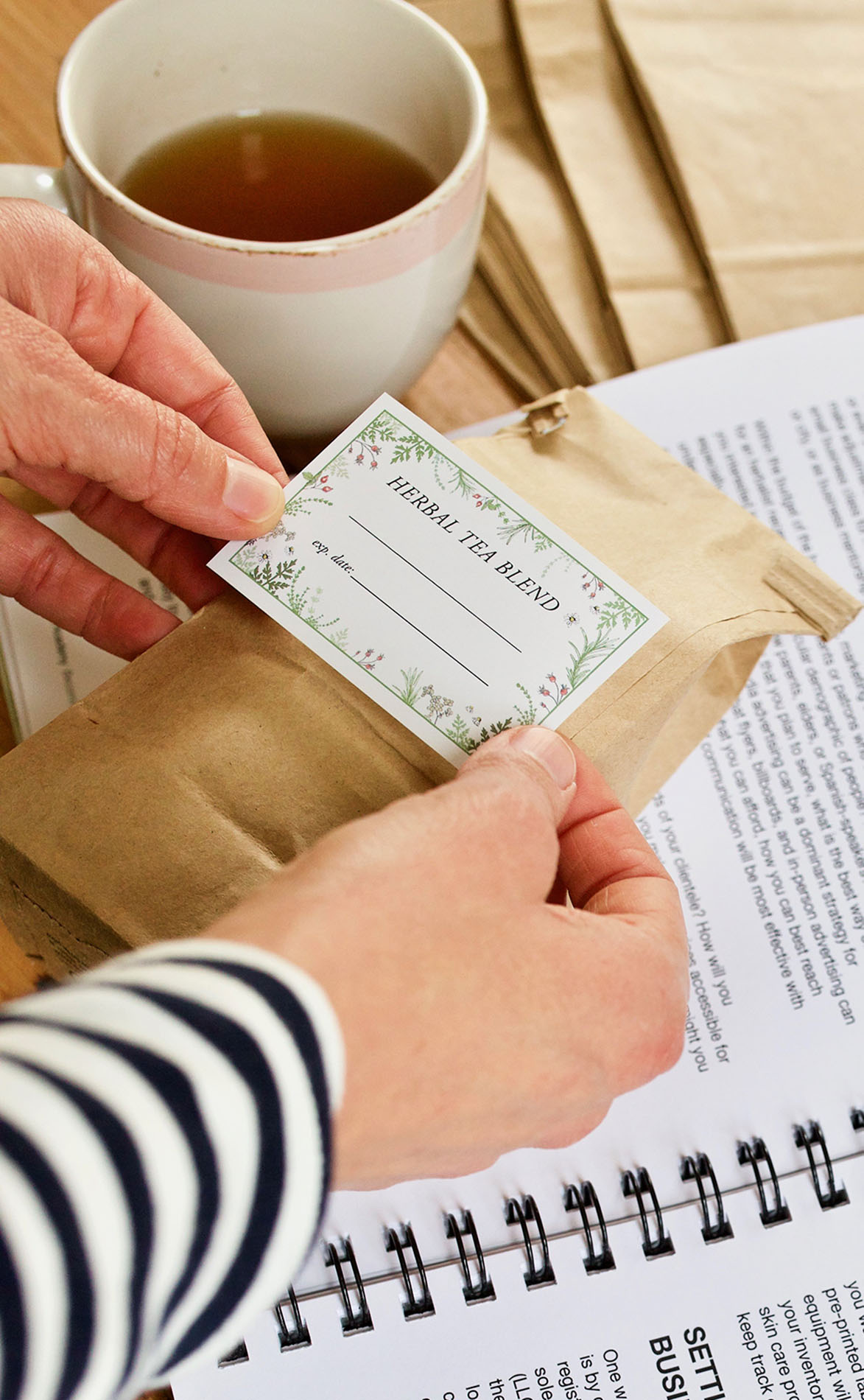 Loose Leaf Tea Bag & Label Set Herbal Academy