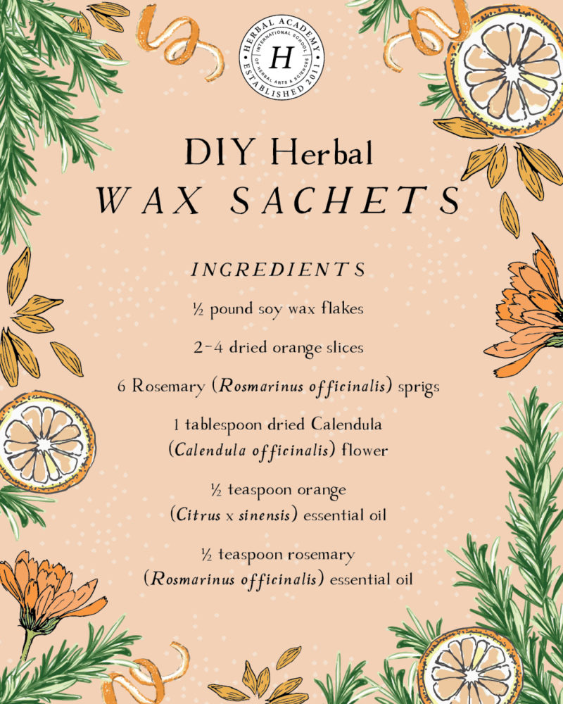 DIY Scented Wax Sachets with Soy Wax, Botanicals & Essential Oils