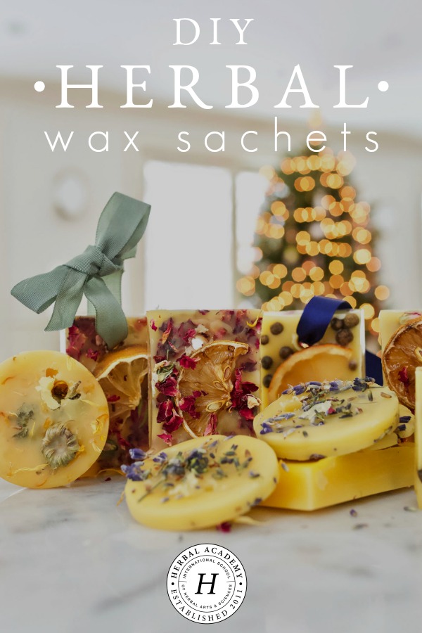 DIY Herbal Wax Sachets for the Home and Gifting | Herbal Academy | Learn to make DIY herbal wax sachets. These little treats will freshen the air without the use of chemicals and make the perfect herbal holiday gift!