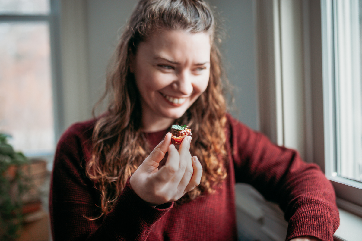 holding cleopatra's herbal aphrodisiac love bites Valentine's Day dessert