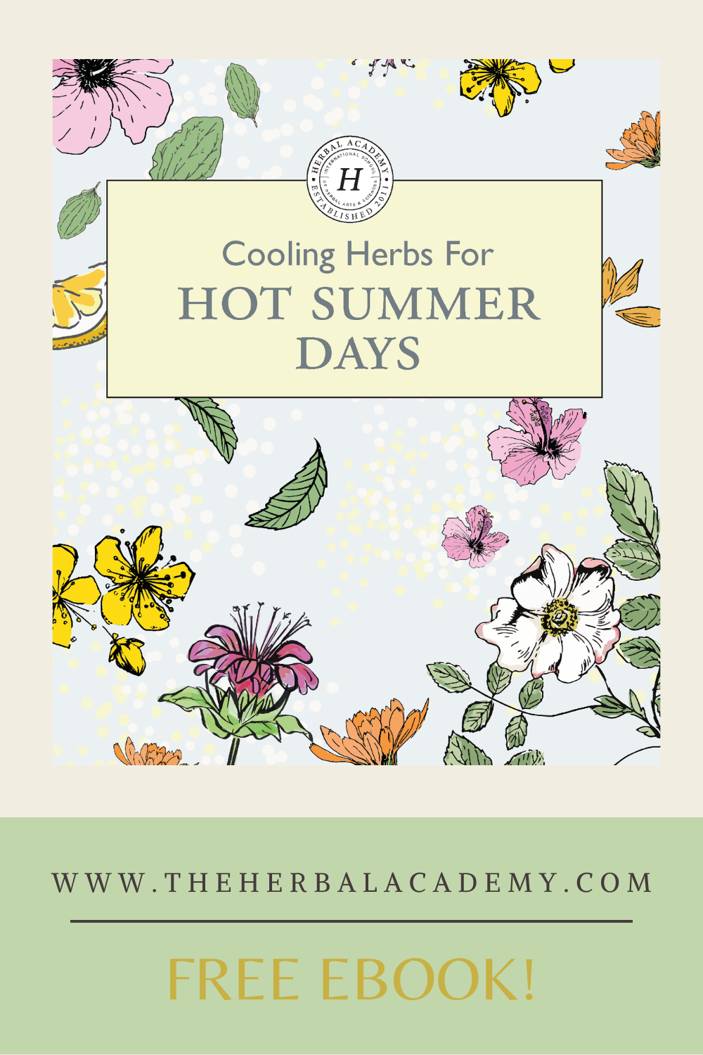 New eBook! Cooling Herbs for Hot Summer Days | Herbal Academy | Herbal Academy's free ebook features plant monographs and simple recipes for seven of the most widely available, cooling herbs of summer.