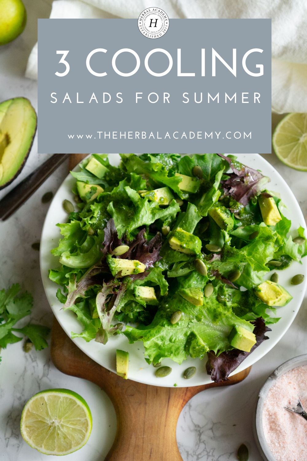3 Cooling Salads for Summer | Herbal Academy | Don't miss these three cooling salad recipes for summer—all kitchen and taste-bud tested by Ayurvedic practitioner and post author, Greta Kent-Stoll. 